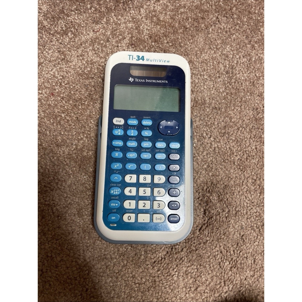 Texas Instruments TI-34 MultiView Scientific Calculator Blue Battery‎ Included
